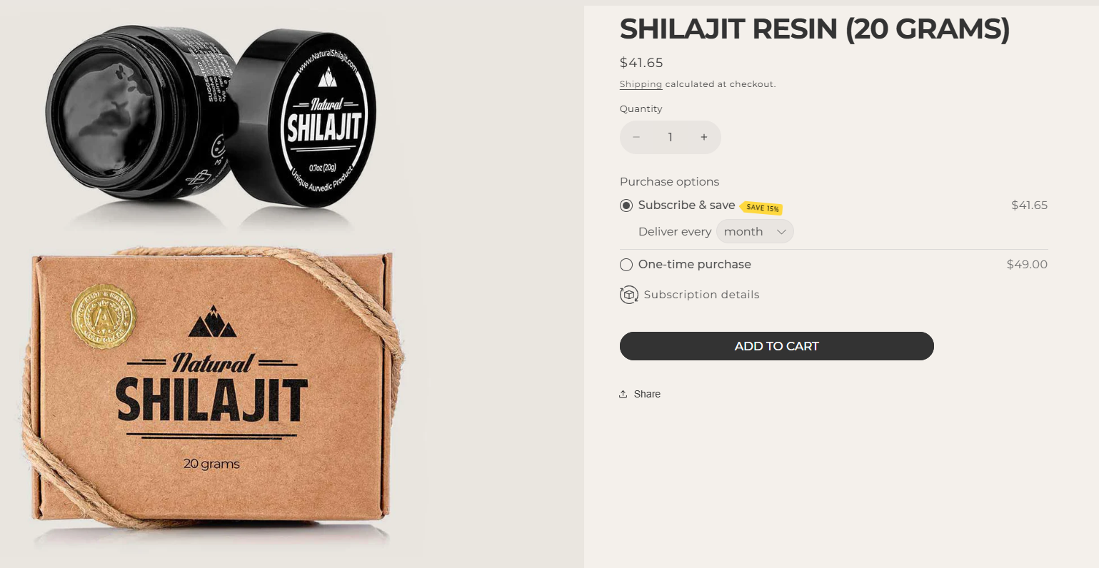 Shilajit Resin